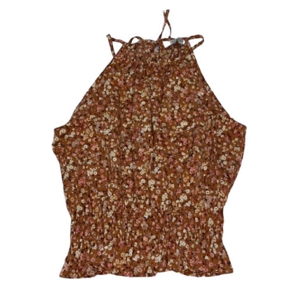 Paper Crane Floral Print Brown Skirt Set(Size Small) - Picture 4 of 7